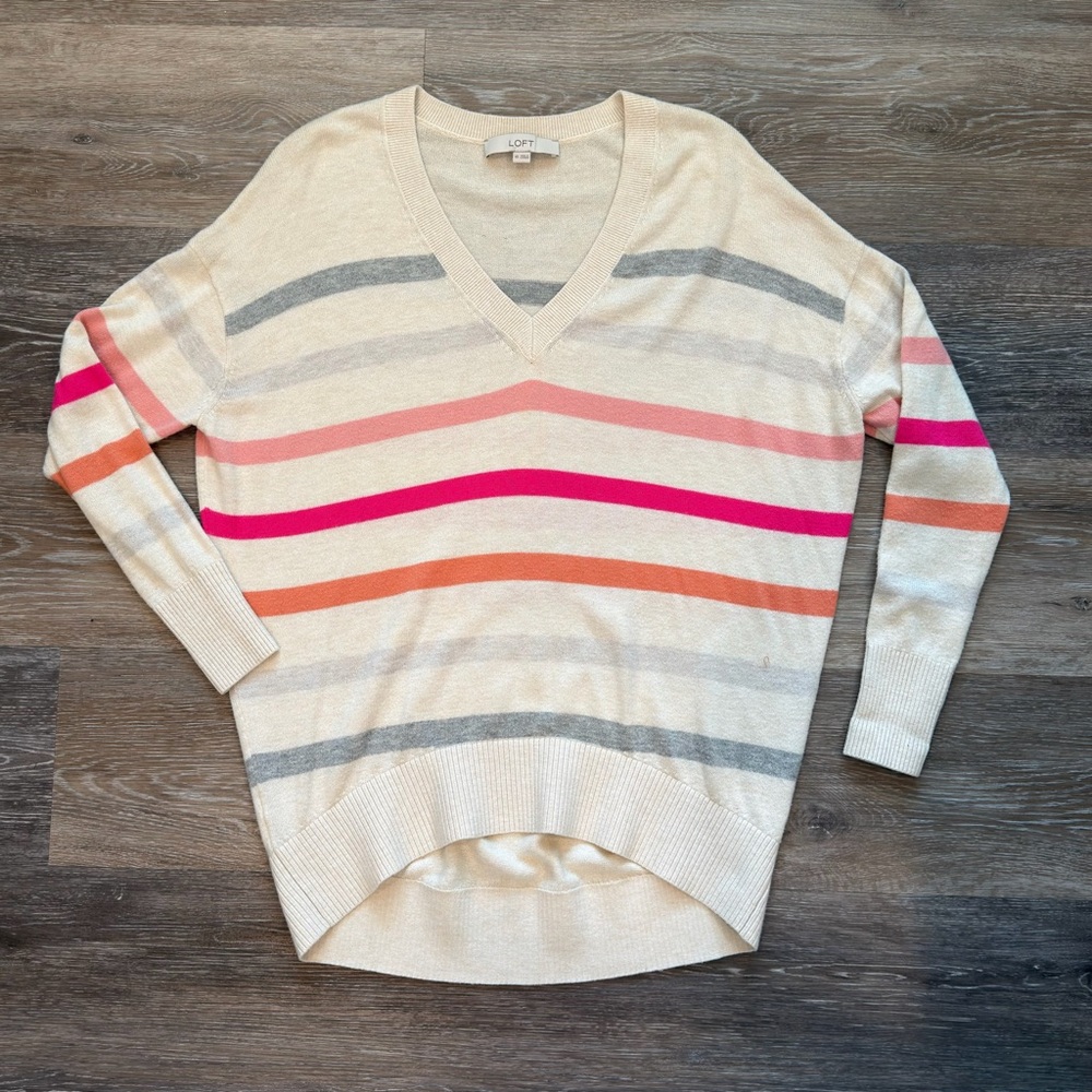 LOFT Oversized Striped Sweater